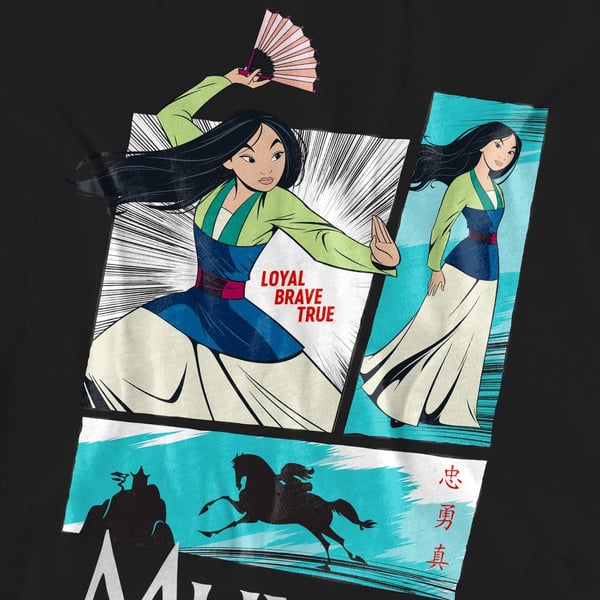 Mulan Unisex Adult Action Panels T-Shirt