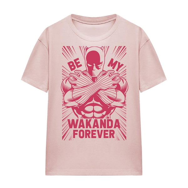 Black Panther Unisex Aikuisten Be My Wakanda Forever T-paita