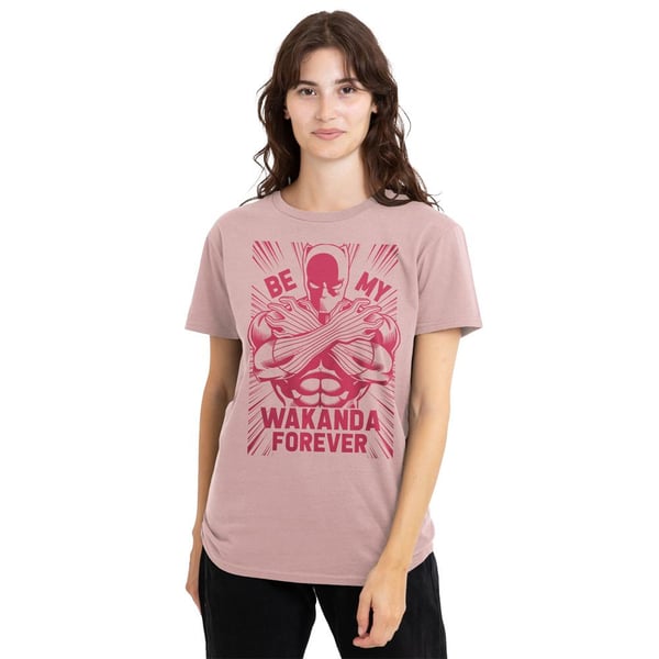 Black Panther Unisex Aikuisten Be My Wakanda Forever T-paita