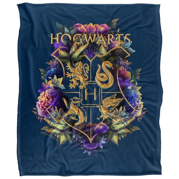 Harry Potter Hogwarts Blommig Filt