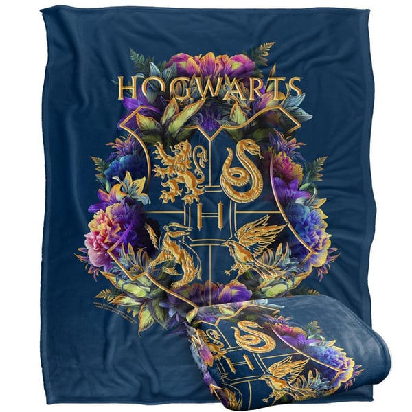 Harry Potter Hogwarts Blommig Filt