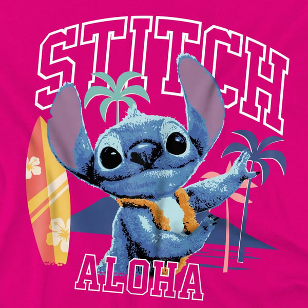 Lilo & Stitch Girls Aloha Surf T-Shirt