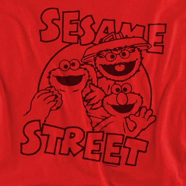 Sesame Street Unisex Adult Group Crunch Sweatshirt