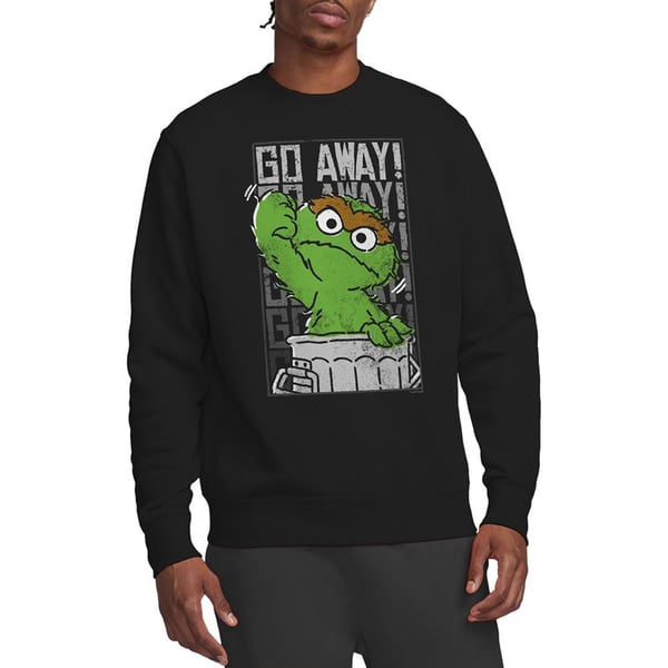 Sesame Street Unisex Adult Go Away Sweatshirt