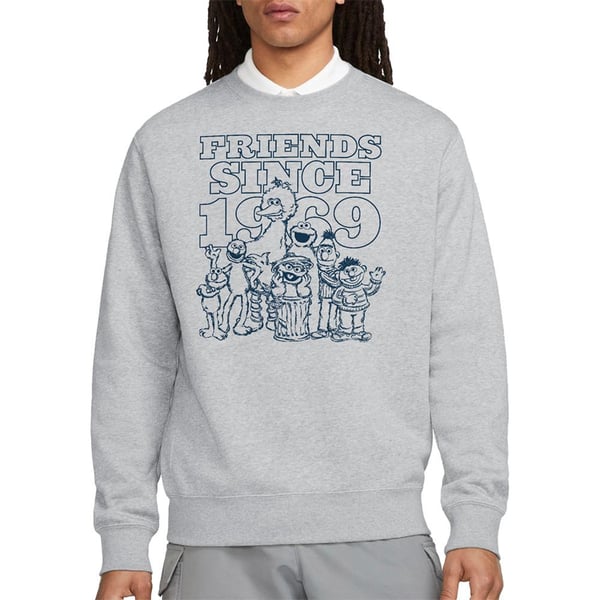 Sesame Street Unisex Adult Since 1969 Friends Sweatshirt