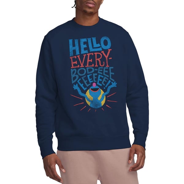 Sesame Street Unisex Adult Hello Everybody Grover Sweatshirt