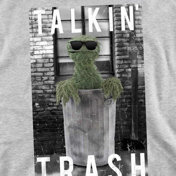 Sesame Street Unisex Adult Talkin Trash Sweatshirt