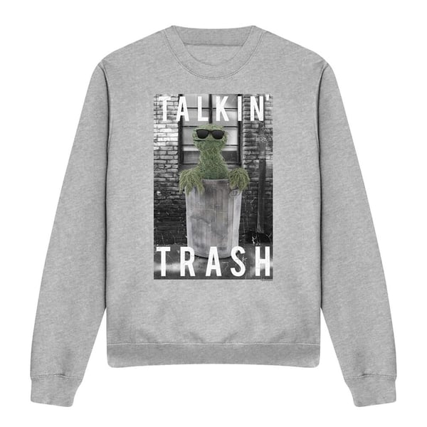 Sesame Street Unisex Adult Talkin Trash Sweatshirt