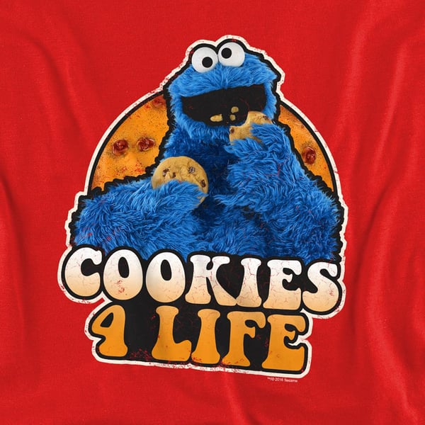 Sesame Street Unisex Adult Cookies 4 Life Sweatshirt