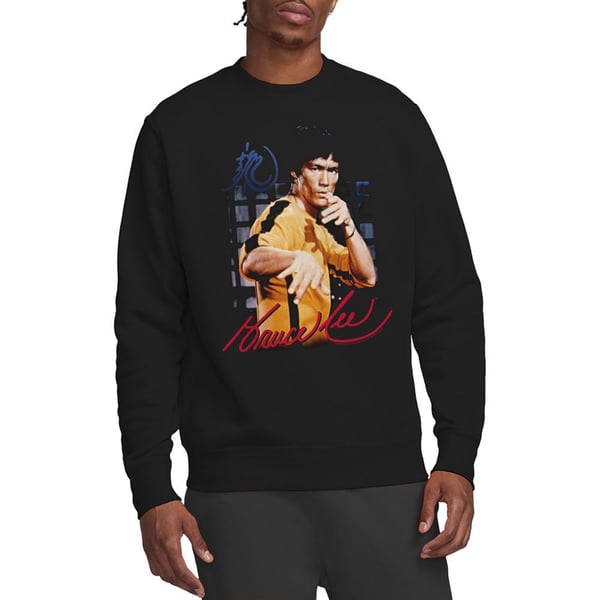 Bruce Lee Unisex Adult Yellow Jumpsuit Sweatshirt