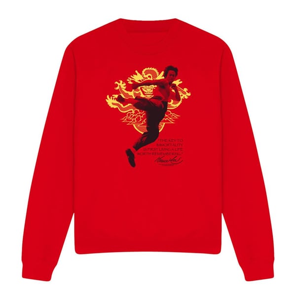 Bruce Lee Unisex Adult Immortal Dragon Sweatshirt