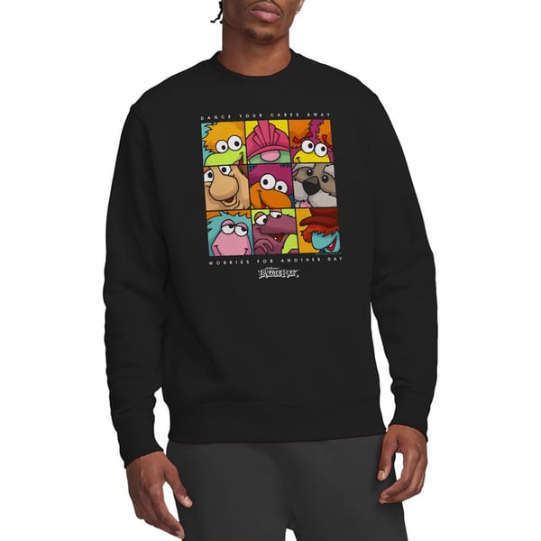 Fraggle Rock Unisex Adult Squares Faces Sweatshirt