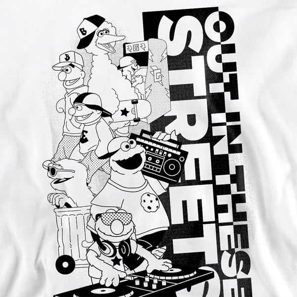 Sesame Street Unisex Adult Out In These Streets Sweatshirt