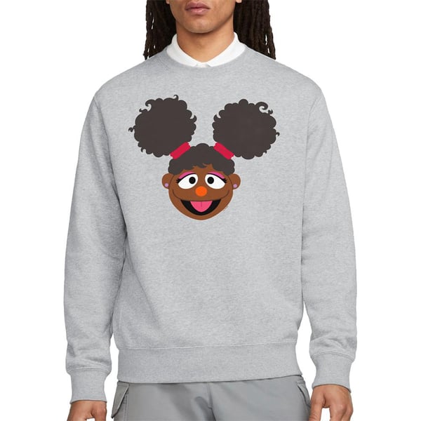Sesame Street Unisex Adult Gabrielle Face Sweatshirt