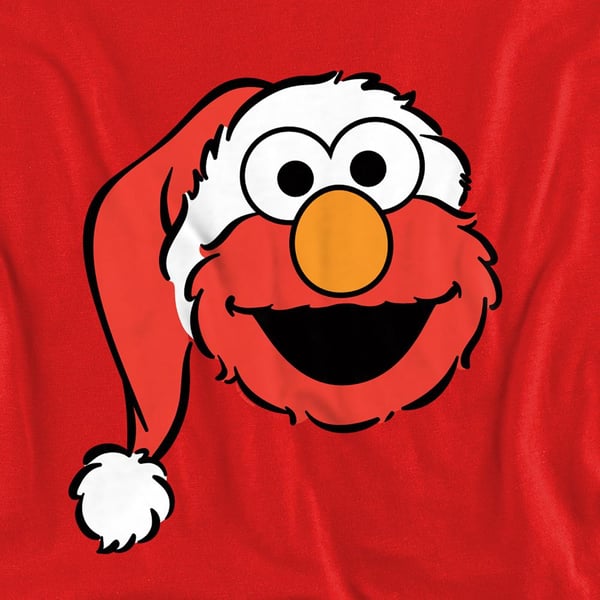 Sesame Street Unisex Adult Elmo Santa Hat Christmas Sweatshirt