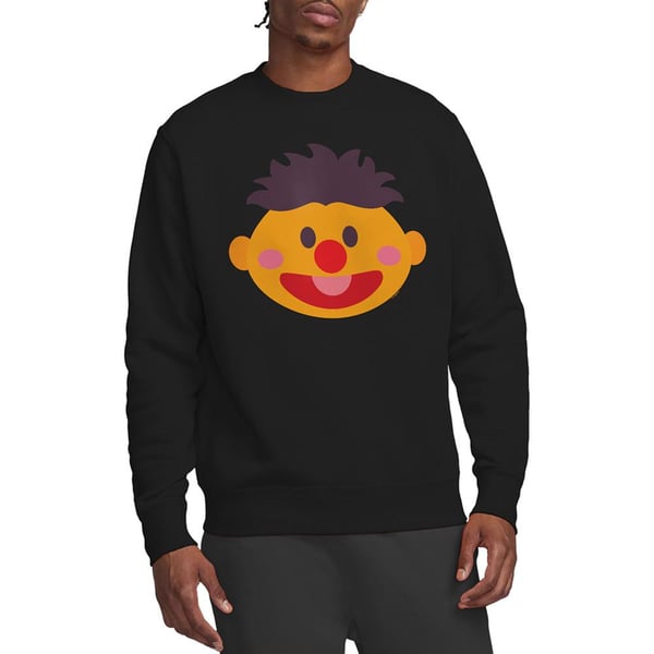 Sesame Street Unisex Adult Kawaii Ernie Face Sweatshirt
