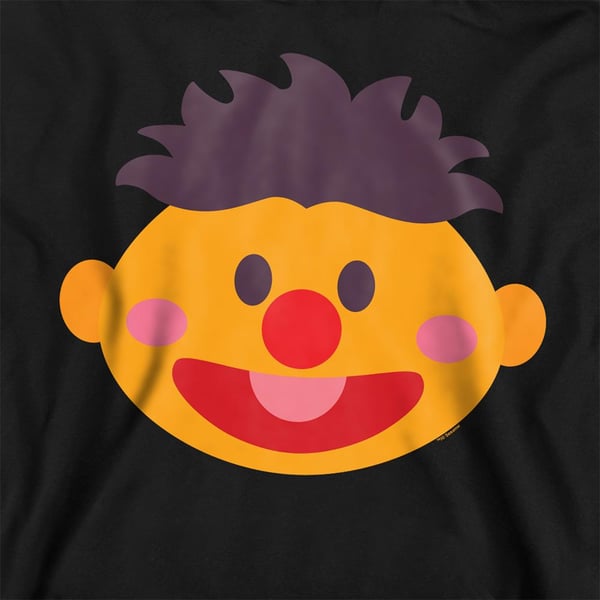 Sesame Street Unisex Adult Kawaii Ernie Face Sweatshirt