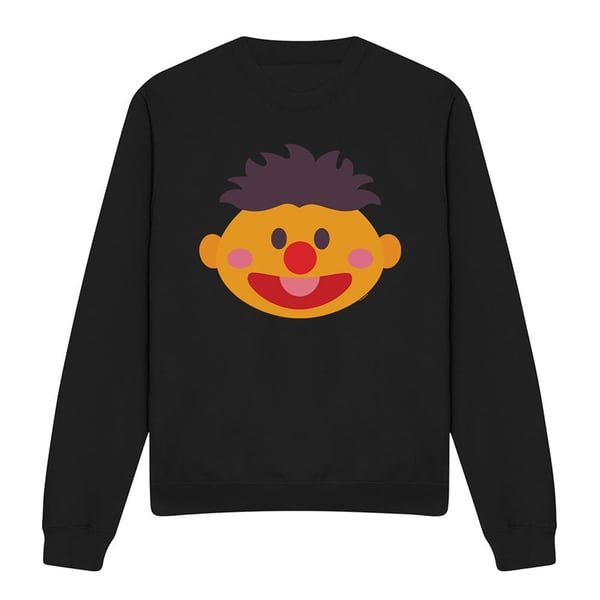 Sesame Street Unisex Adult Kawaii Ernie Face Sweatshirt