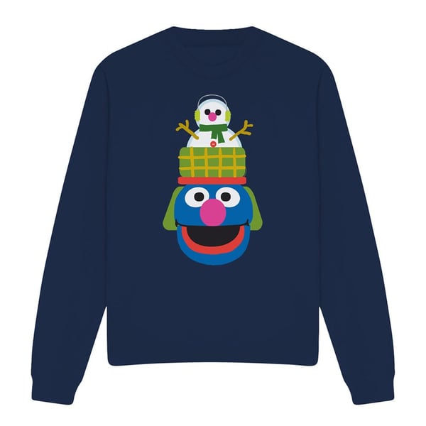 Sesame Street Unisex Adult Grover Nutcracker Christmas Sweatshirt