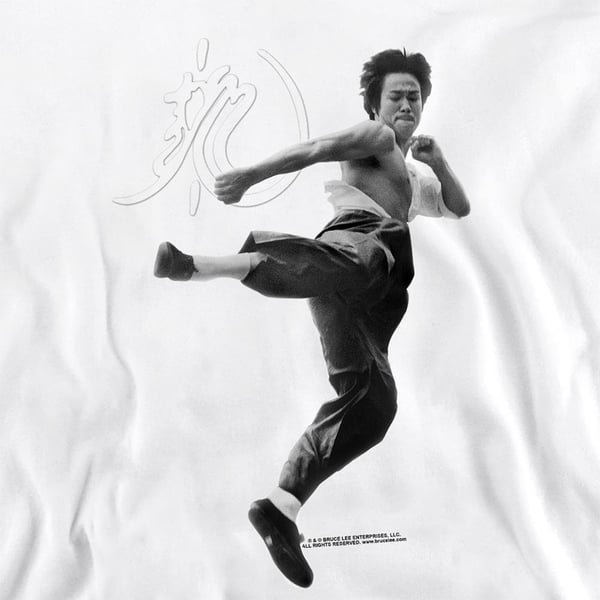 Bruce Lee Unisex Adult Flying Kick Sweatshirt