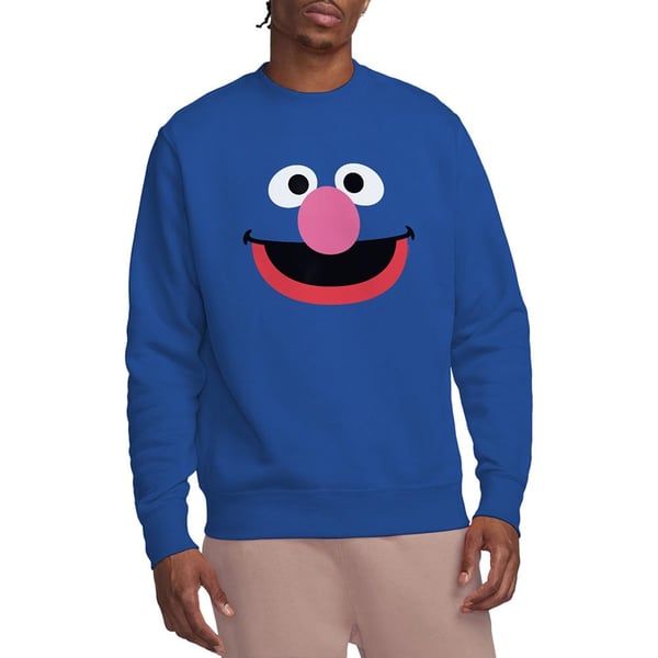 Sesame Street Unisex Adult Grover Face Sweatshirt