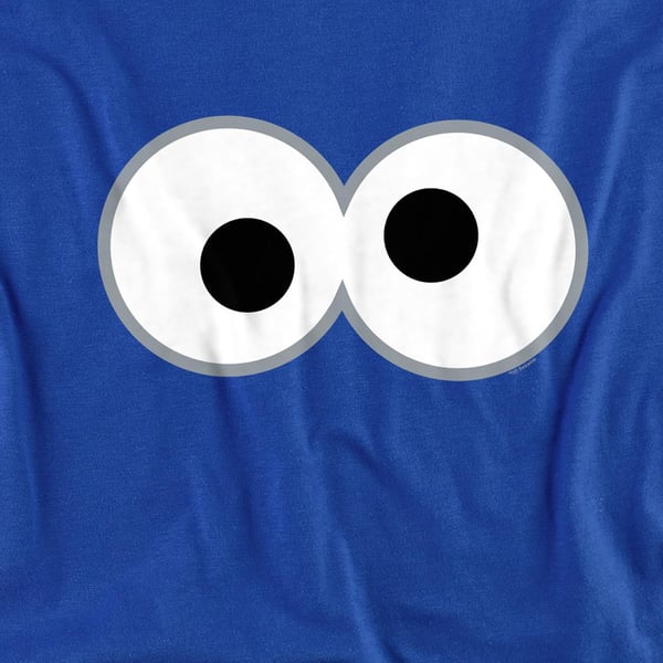 Sesame Street Unisex Adult Cookie Monster Eyes Sweatshirt