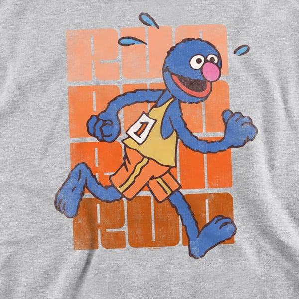 Sesame Street Unisex Adult Run Run Grover Sweatshirt