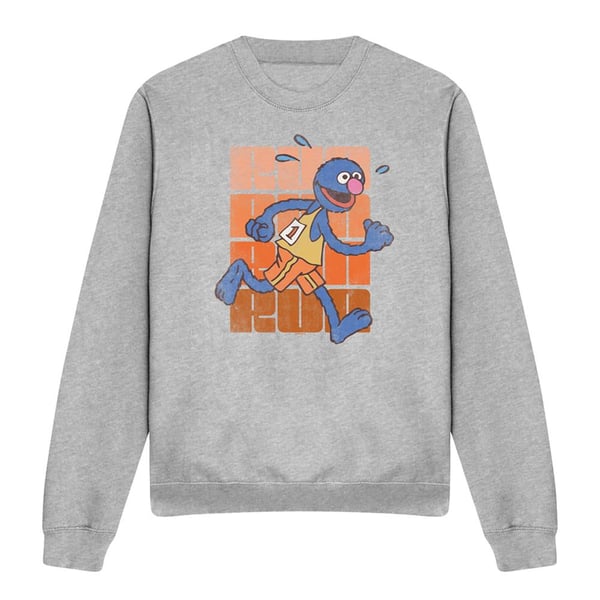 Sesame Street Unisex Adult Run Run Grover Sweatshirt