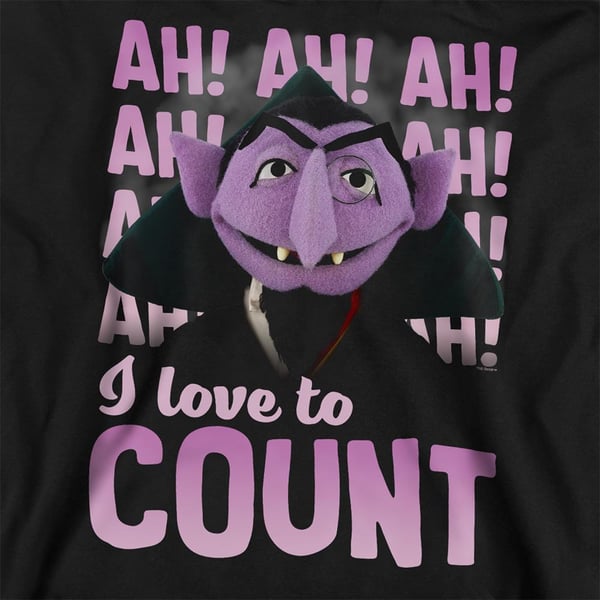 Sesame Street Unisex Adult The Count Ah! Ah! Ah! Sweatshirt