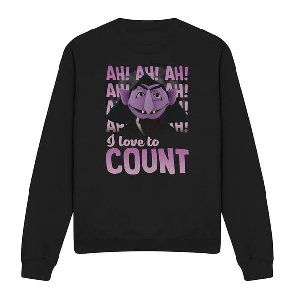 Sesame Street Unisex Adult The Count Ah! Ah! Ah! Sweatshirt