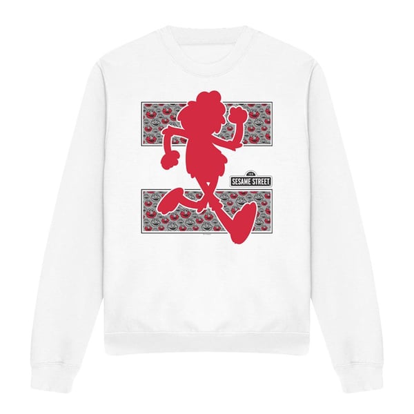 Sesame Street Unisex Adult Elmo Running Sweatshirt
