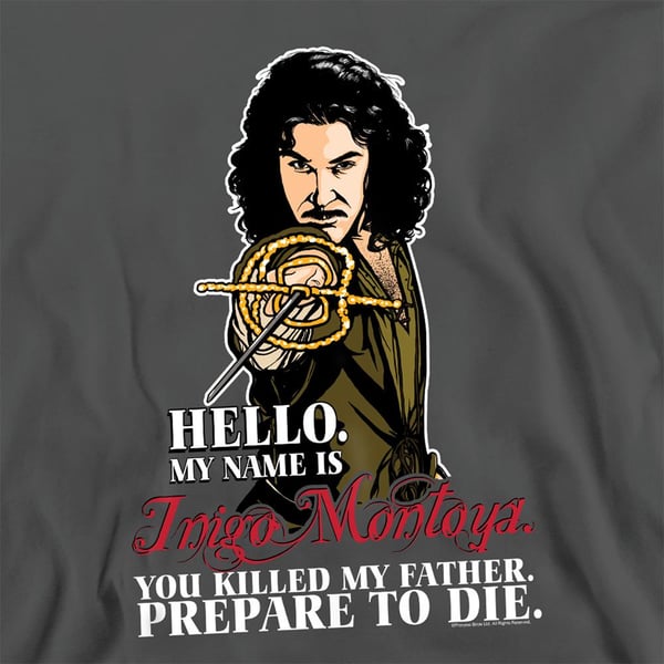 The Princess Bride Unisex Adult Hello Inigo Montoya Sweatshirt