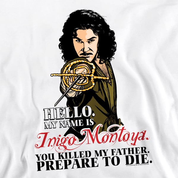 The Princess Bride Unisex Adult Hello Inigo Montoya Sweatshirt