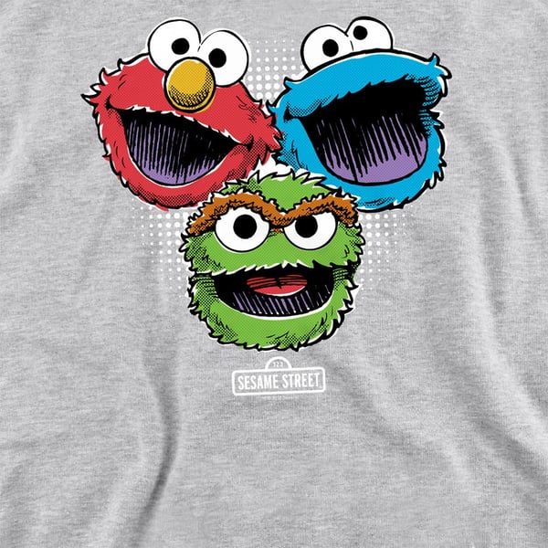 Sesame Street Unisex Adult Halftone Heads Sweatshirt