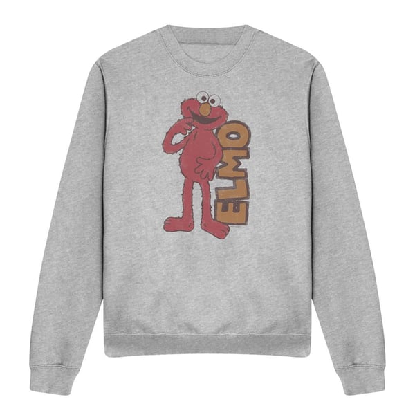 Sesame Street Unisex Adult Elmo Vintage Sweatshirt Sesame Street Unisex Adult Elmo Vintage Sweatshirt