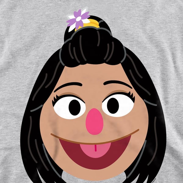 Sesame Street Unisex Adult Ji-Young Face Sweatshirt