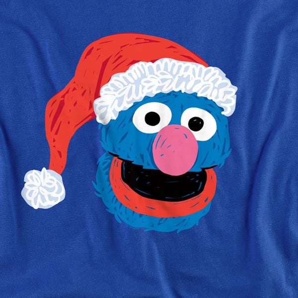 Sesame Street Unisex Adult Grover Scribble Christmas Sweatshirt
