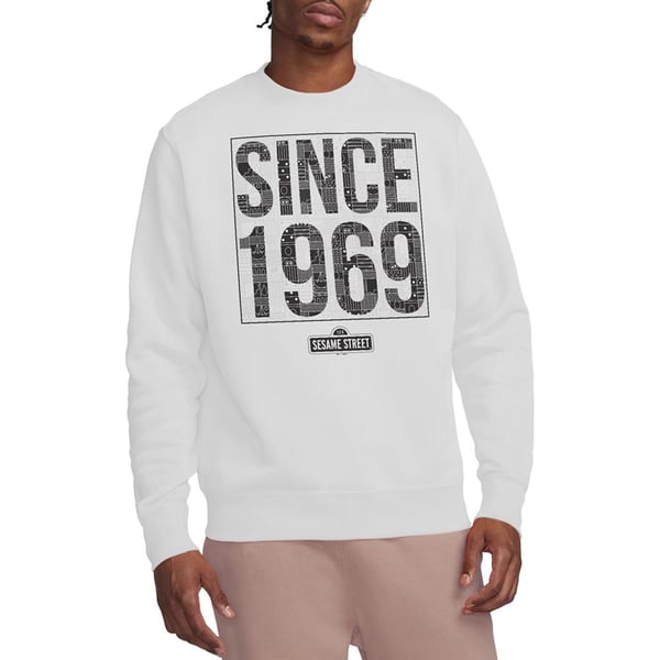 Sesame Street Unisex Adult Since 1969 Patterned Sweatshirt