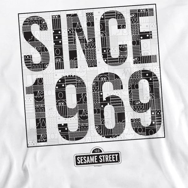 Sesame Street Unisex Adult Since 1969 Patterned Sweatshirt