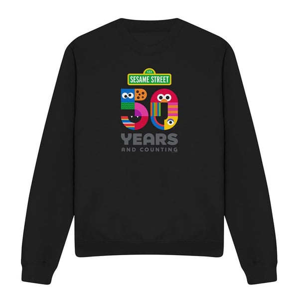 Sesame Street Unisex Adult 50 Years Logo Sweatshirt