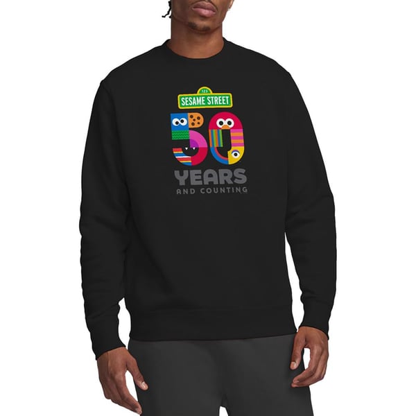 Sesame Street Unisex Adult 50 Years Logo Sweatshirt