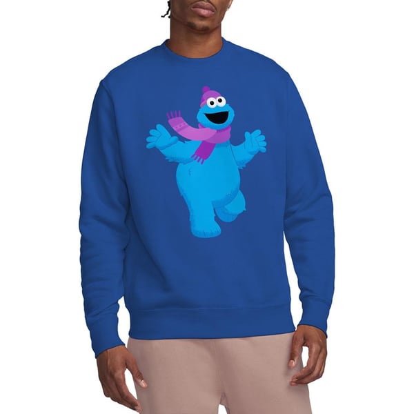 Sesame Street Unisex Adult Furry Friends Forever! Cookie Monster Sweatshirt