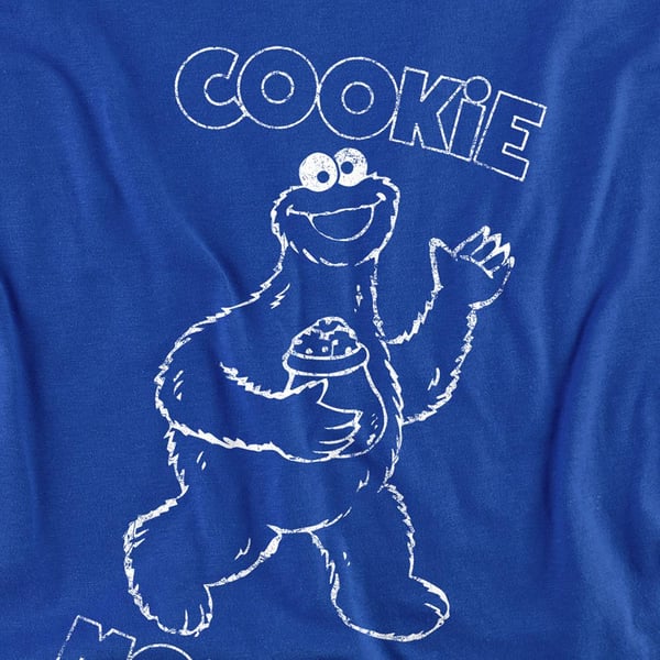 Sesame Street Unisex Adult Simple Cookie Sweatshirt