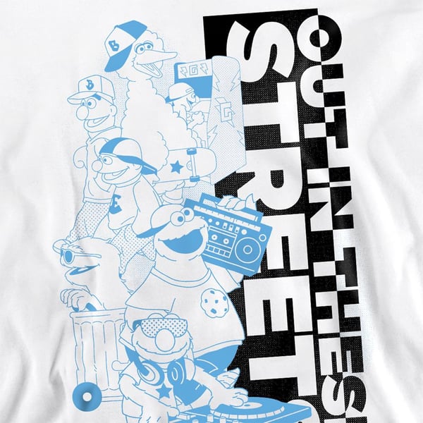 Sesame Street Unisex Adult Out In These Streets Sweatshirt