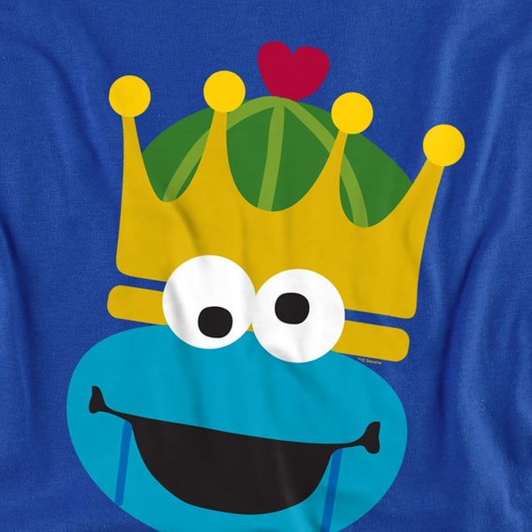 Sesame Street Unisex Adult Cookie Monster Nutcracker Christmas Sweatshirt