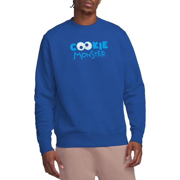 Sesame Street Unisex Adult Cookie Monster Eyes Sweatshirt