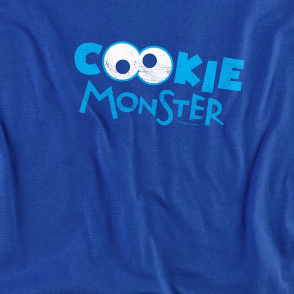 Sesame Street Unisex Adult Cookie Monster Eyes Sweatshirt