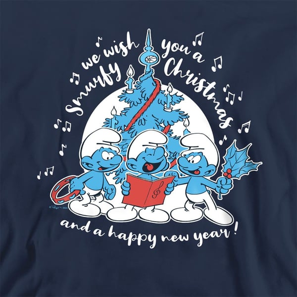 The Smurfs Unisex Adult Smurfy Christmas Carols Sweatshirt