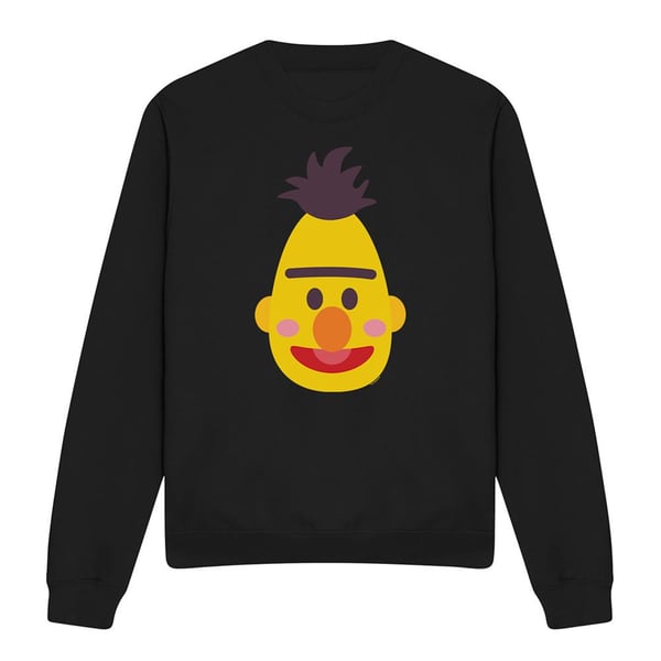Sesame Street Unisex Adult Kawaii Bert Face Sweatshirt
