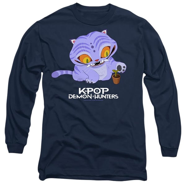 K-Pop Demon Hunters Unisex Vuxen Söt Derpy Tiger Långärmad T-shirt